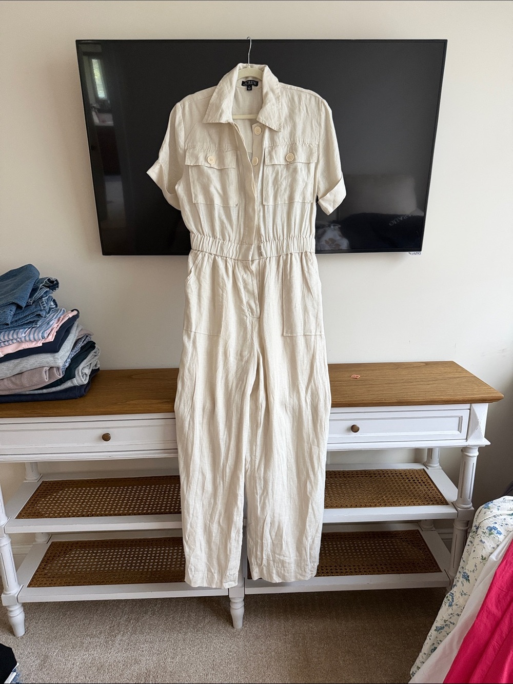Neutral Utility Jumpsuit - Cream